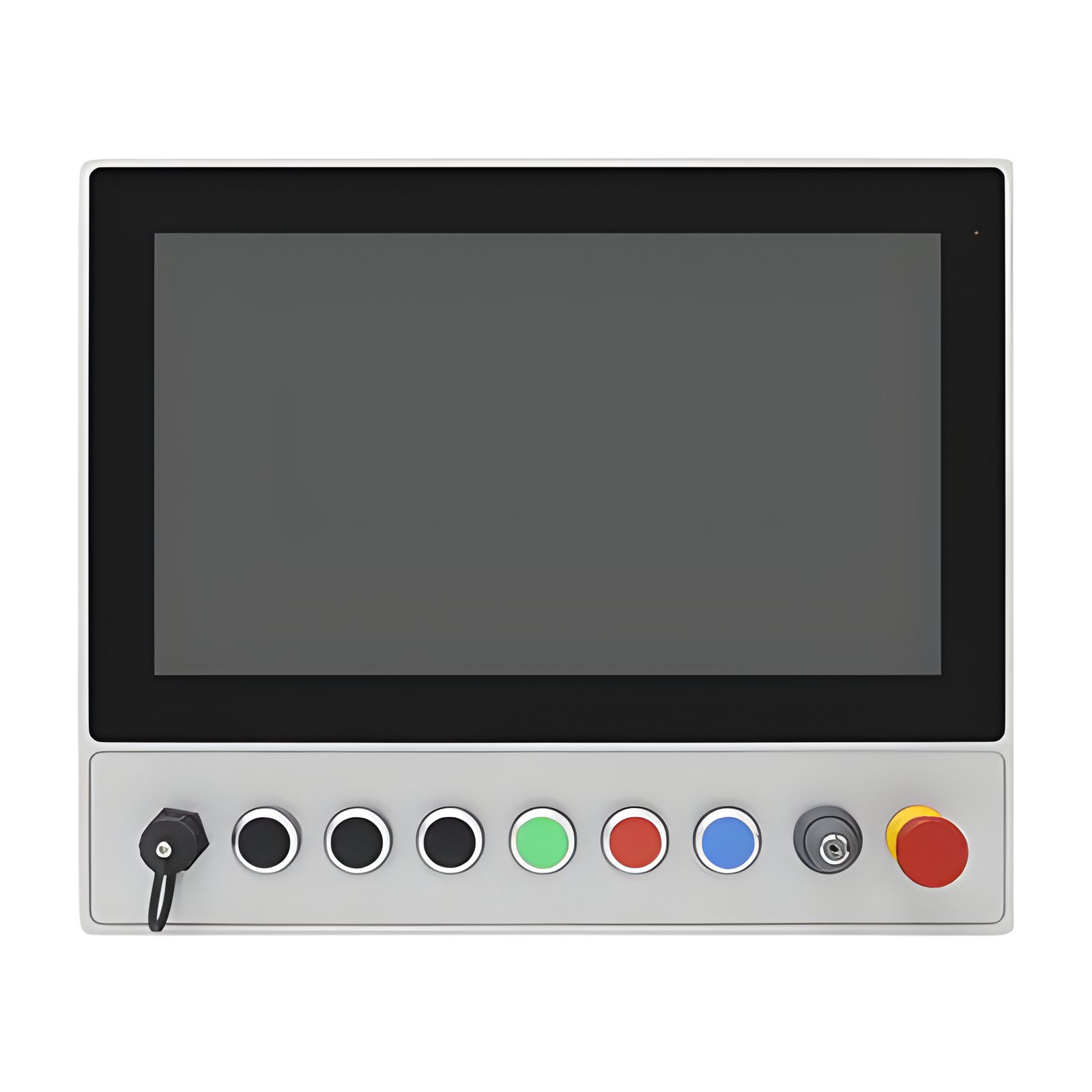 IVC Displays NP-4XX-BIPC button integrated panel PC with start, stop and emergency stop buttons